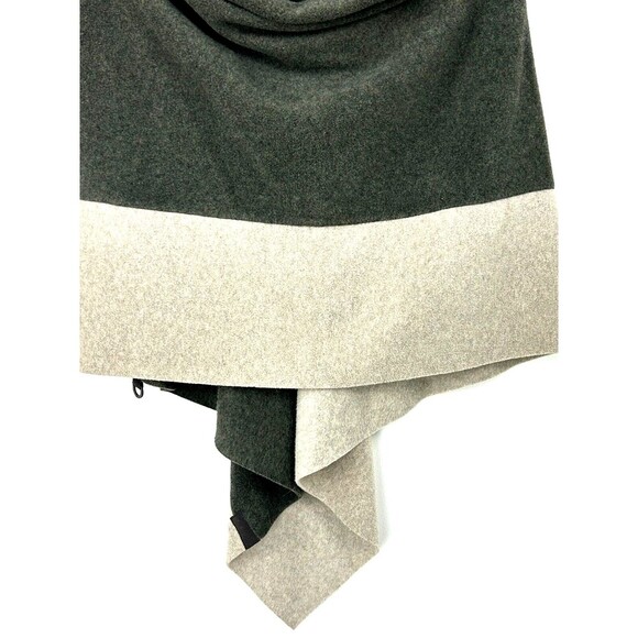 Henriette Steffensen Copenhagen Women Fleece Cape Poncho Green Gray One Size R - Picture 8 of 11